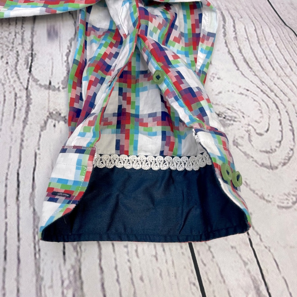 Luciano Visconti Black Button Down Size Medium - image 7